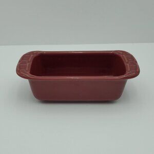 Longaberger Woven Traditions Paprika Small Loaf Dish Mini Loaf Pan